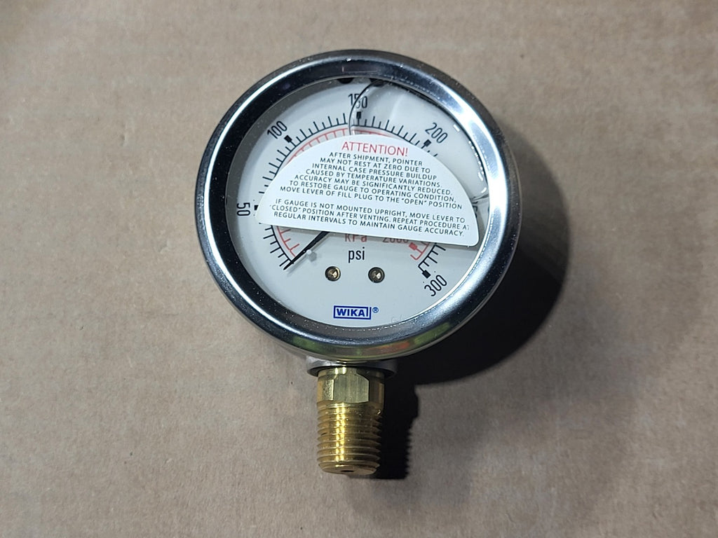 WIKA 0-300 psi, 2.5" Pressure Gauge 8345333