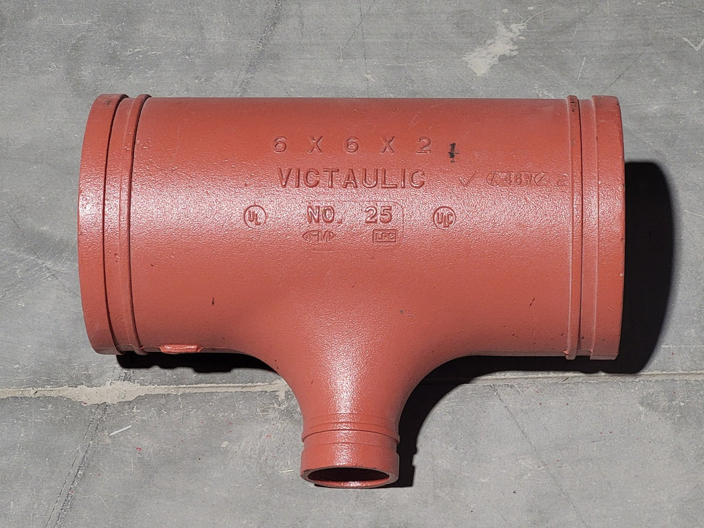 VICTAULIC 6" x 6" x 2" Reducing Tee  No. 25