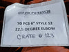 VICTAULIC N6", 22.5 Deg Elbow No. 12