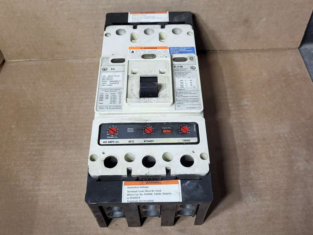 EATON 400 Amp, 3 Pole, 600 Volts Circuit Breaker KD3400FS