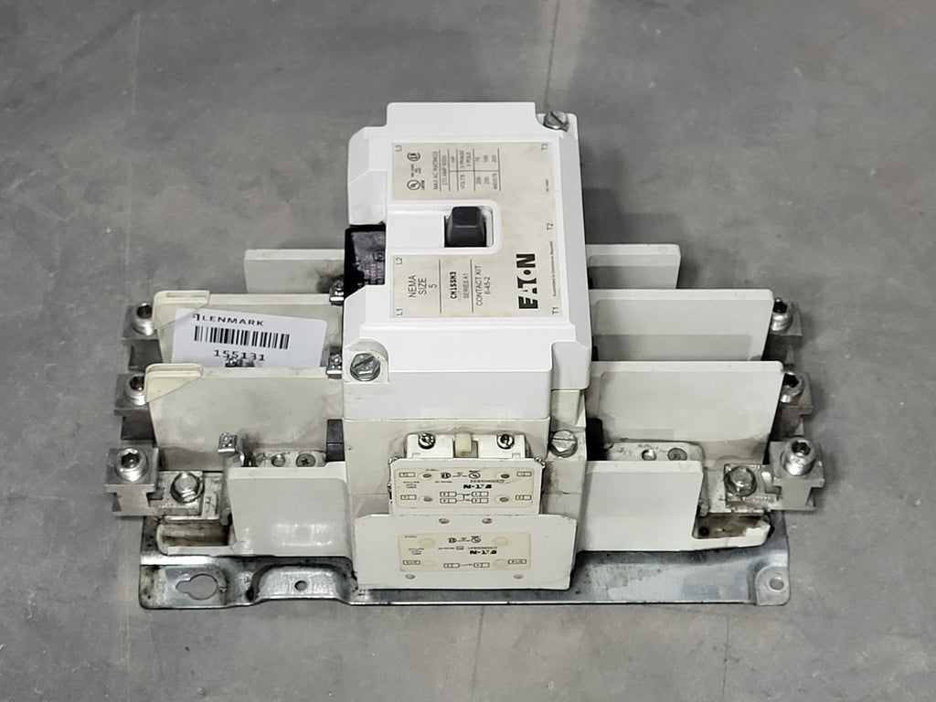 EATON 200 hp, 270 Amp, 600 Volts, NEMA Size 5 Contactor CN15SN3
