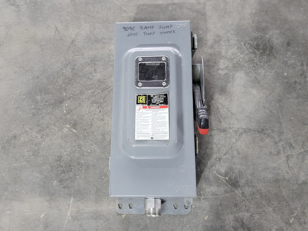 SQUARE D 100 Amp, 600 Volt Heavy Duty Fusible Disconnect Safety Switch CH363AWK