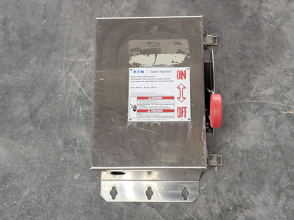 EATON 30 Amp, 600 Volt Heavy Duty Non-Fusible Safety Switch DH361UWK