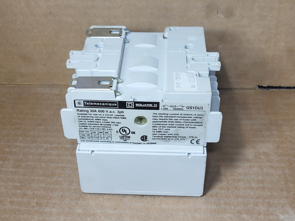 TELEMECANIQUE 30 Amp, 600 Volt Fusible Disconnect Switch GS1DU3