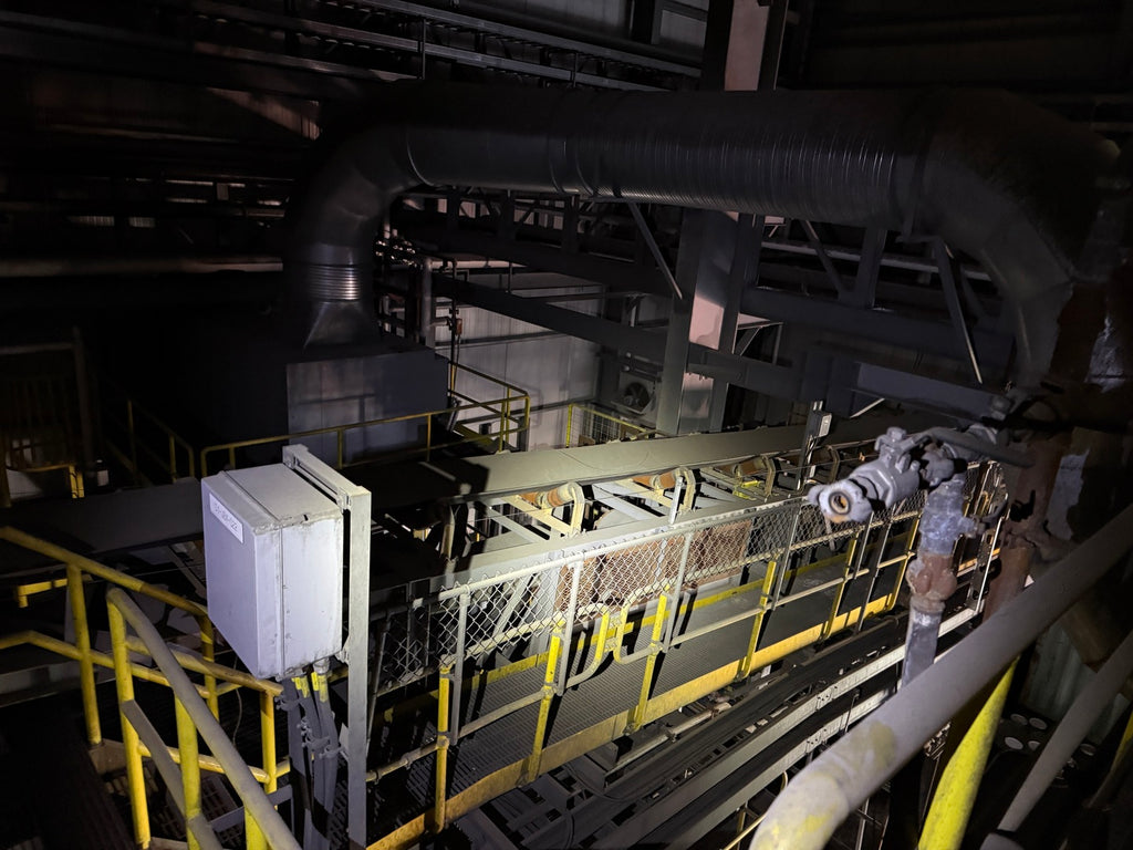 Rod Mill feed conveyor - 115 ft x 30 in. - from ore bin to Rod Mill