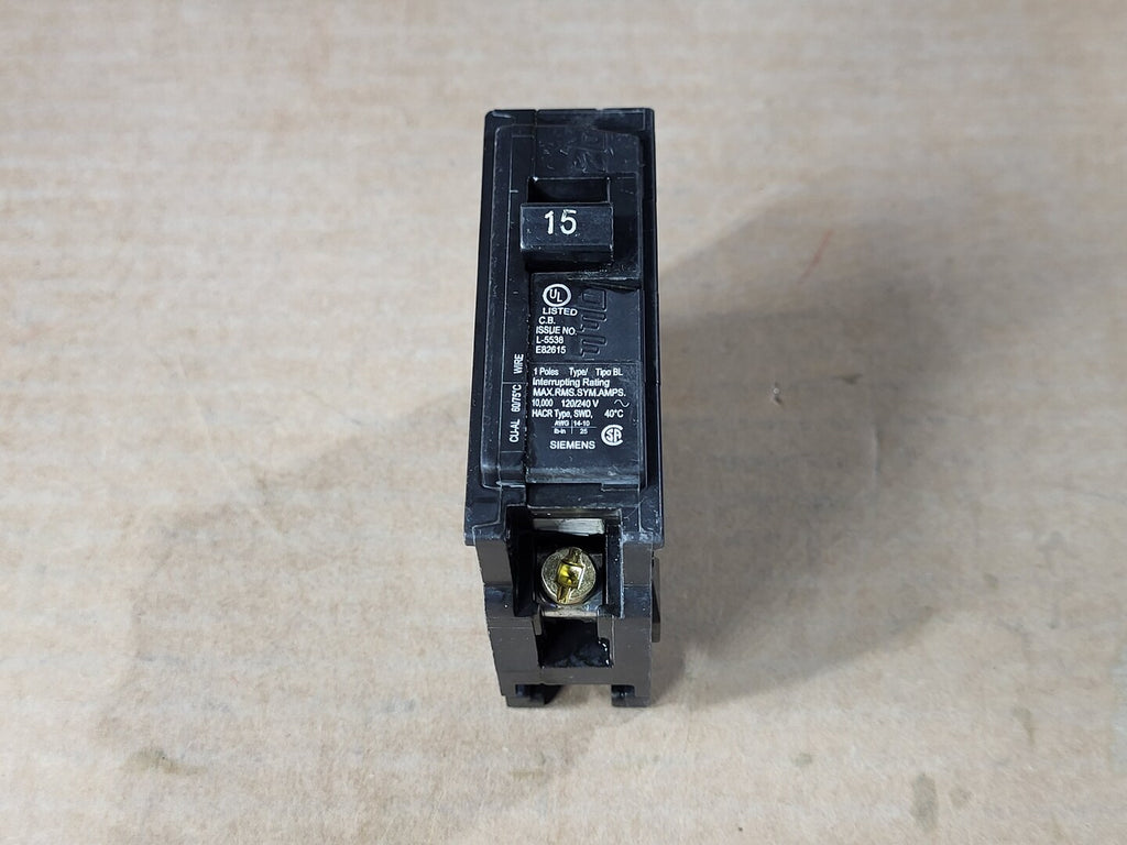 SIEMENS 15 Amp, 1 Pole, 120/240 Volts Circuit Breaker B115