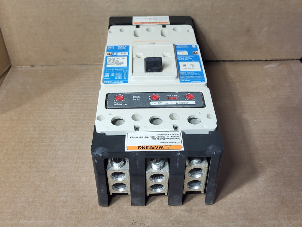 CUTLER-HAMMER 400 Amp, 3 Pole, 600 Volt Circuit Breaker HKD3400F w/ Trip Unit KT3400T