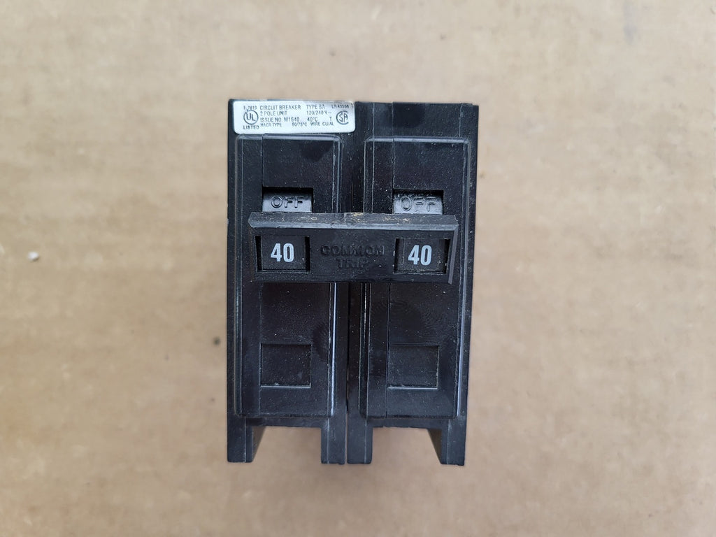 CUTLER-HAMMER 40 Amp, 2 Pole, 120/240 Volts Circuit Breaker BA240