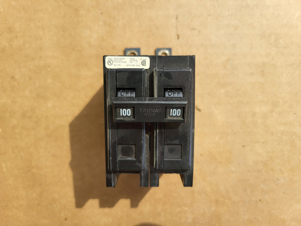 CUTLER-HAMMER 100 Amp, 2 Pole, 120/240 volts Circuit Breaker BA2100