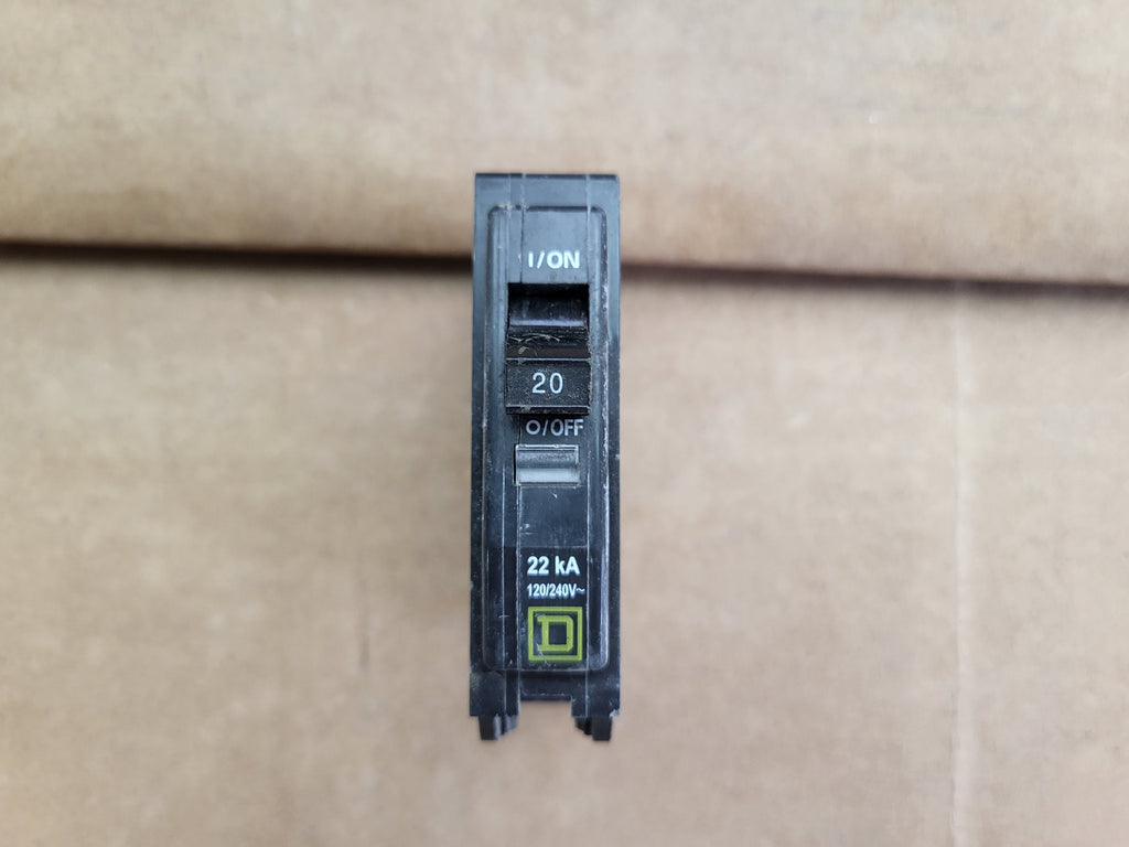 SQUARE D 20 Amp, 1 Pole, 120/240 Volt Circuit Breaker QOB120