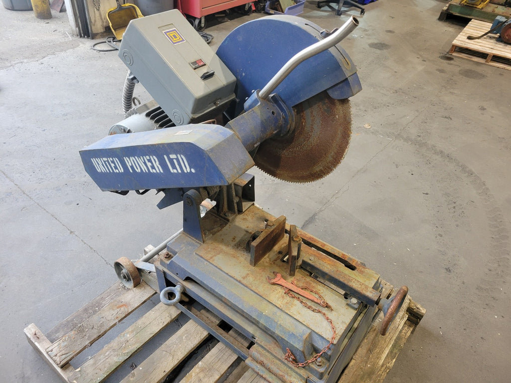 UNITED POWER LTD. Cut-Off Saw w/ GE 10 HP 3 Phase Motor 1F3256M