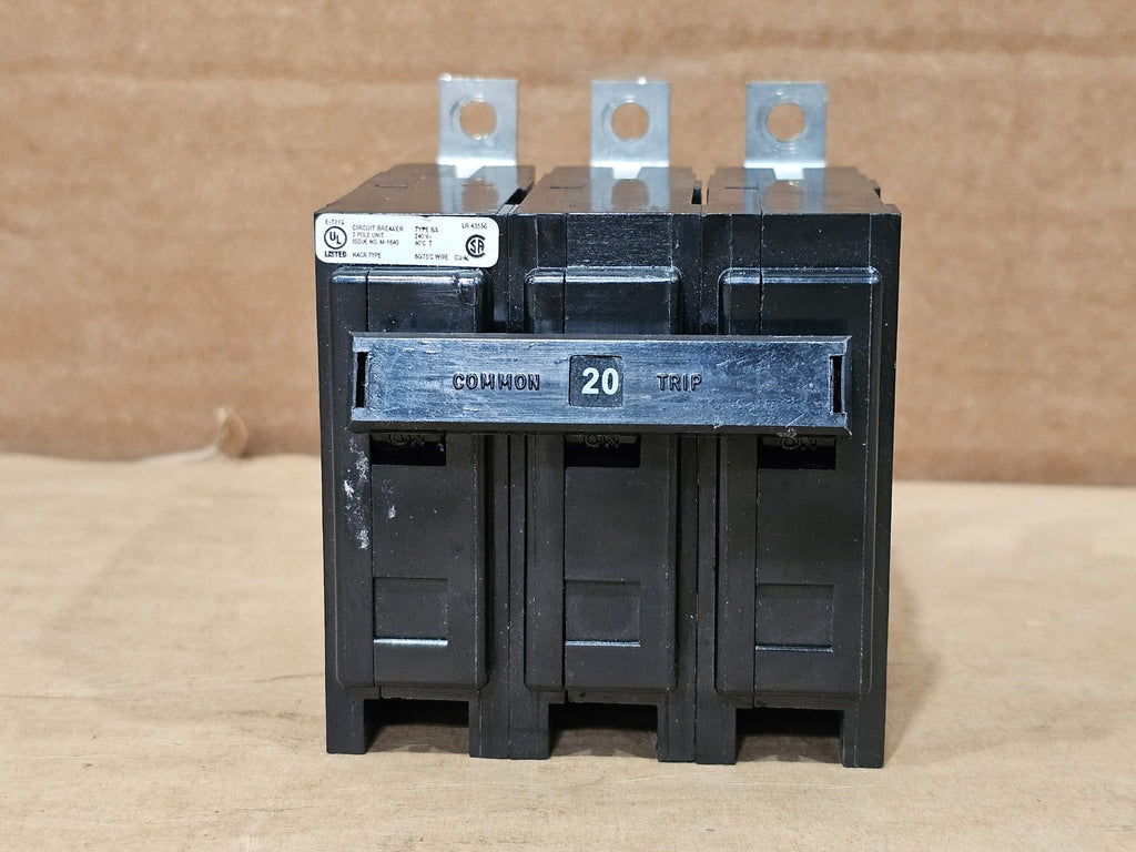 EATON 20 Amp, 3 Pole, 240 Volt Circuit Breaker BAB3020H