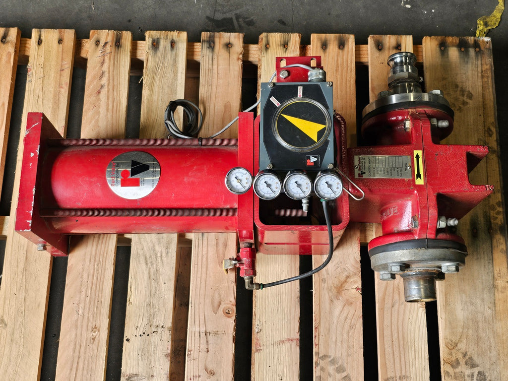 RED VALVE Series 5200 2" Pneumatic Control Pinch Valve w/BLX V100 Electro-Pneumatic Positioner