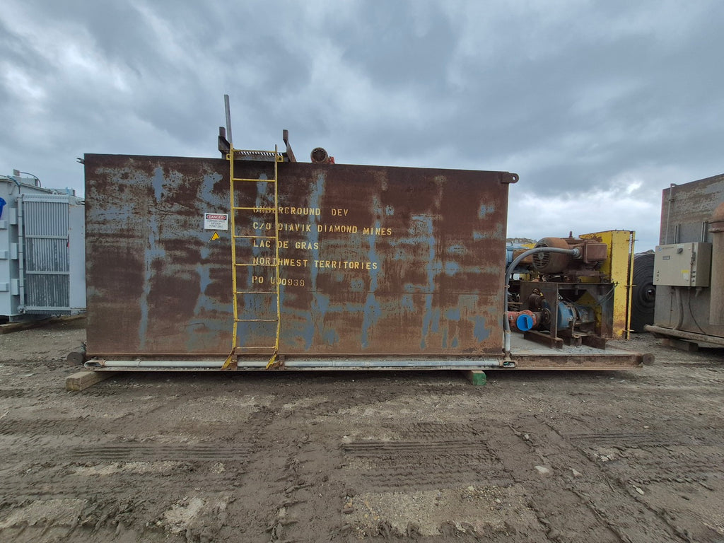 METSO Underground Mine Water Pump Skid - HMG 100 Agitated Tank, Dual 100 HP Motors, Benshaw Controls