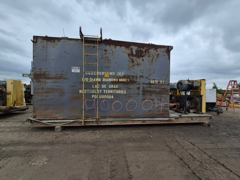 Underground Mine Water Pump Skid - 100 HP Dewatering System w/ Benshaw Soft Starter & Agitated Holding Tank