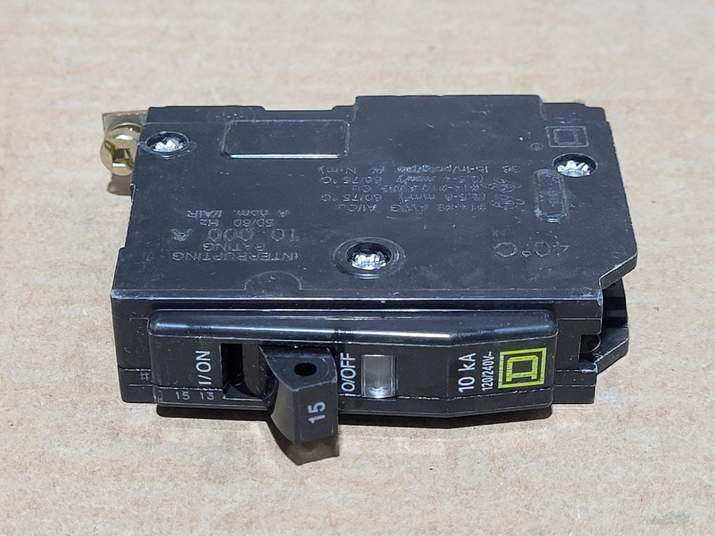 SQUARE D 15 Amp, 1 Pole, 120/240 Volt Circuit Breaker QOB115