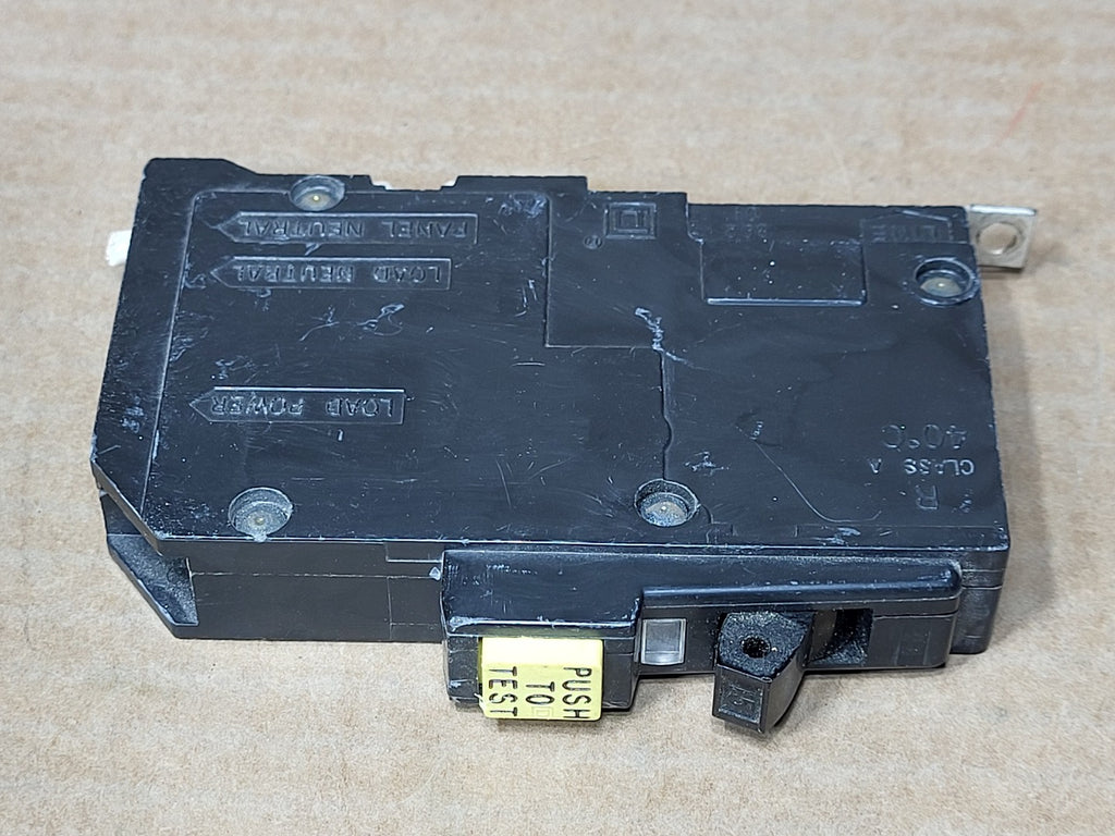 SQUARE D 15 Amp, 1 Pole, 120 Volts Circuit Breaker QOB115 w/ GFCI