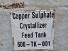 ALLANCO INTERNATIONAL Copper Sulphate Crystallizer Feed Tank with Steel Frame & Overhead Agitator Drive 600-TK-001
