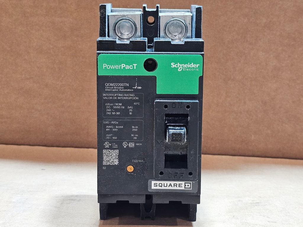 SCHNEIDER ELECTRIC 200 Amp 2 Pole 240 Volts Circuit Breaker QDM22200TN