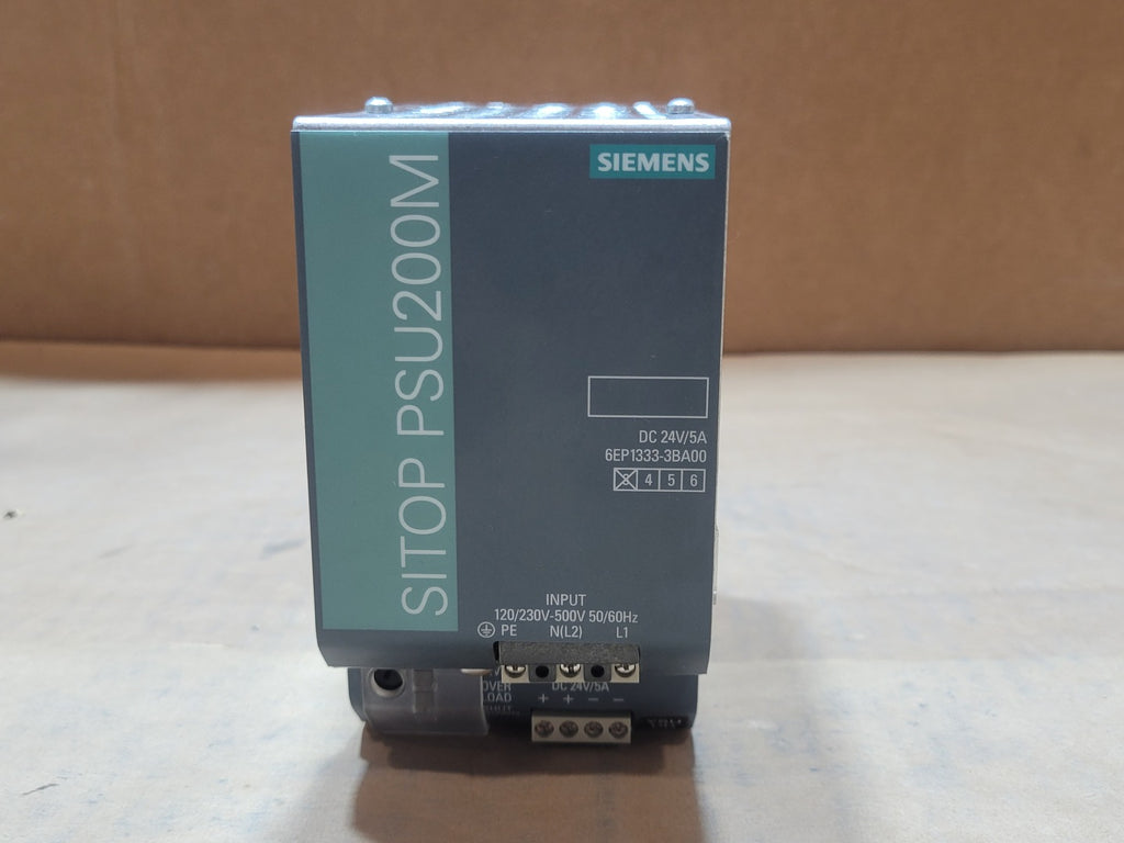 SIEMENS 5 Amp, 24 VDC Power Supply 6EP1-333-3BA00
