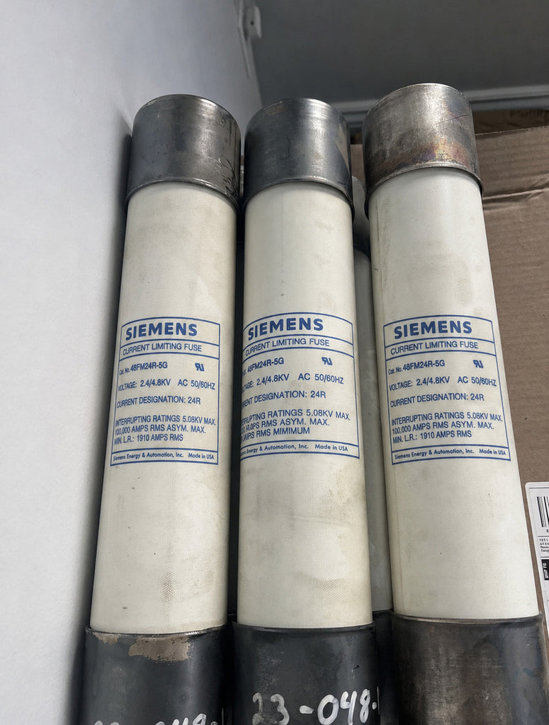 SIEMENS 48FM24R-5G Medium Voltage Current Limiting Fuse | 2.4/4.8kV | 24R | R-Rated | Ferrule Mount