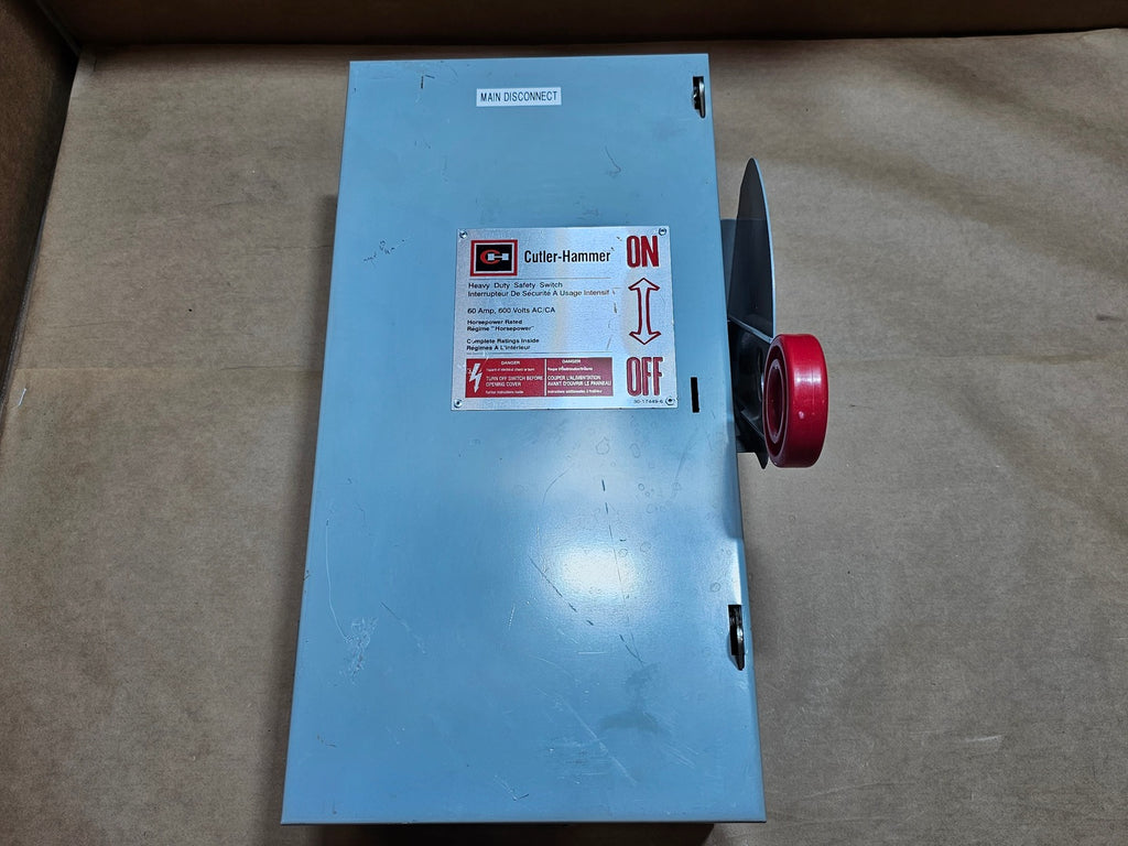 CUTLER-HAMMER 60 Amp 600 Volts Fusible Heavy Duty Safety Switch 1HD362