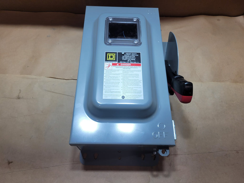 SQUARE D 60 Amp 600 Volts Non-Fused Heavy Duty Safety Switch CHU362AWK