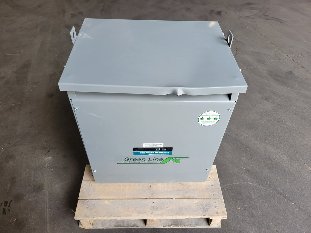 REX POWER MAGNETICS 15 kVA 3-Phase Transformer Pri 600V, Sec 208Y/120V, BA15J-M/K13/S1/T115/X/Z3
