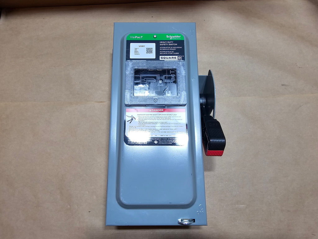SQUARE D 30 Amp 600 Volts Fusible Heavy Duty Safety Switch VH361
