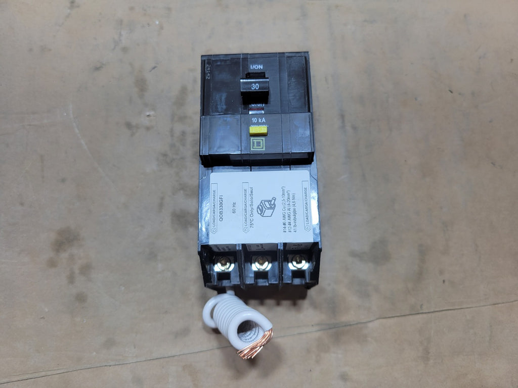 SQUARE D 30 Amp 208Y/120 Volts 3 Pole GFCI Circuit Breaker QOB330GFI