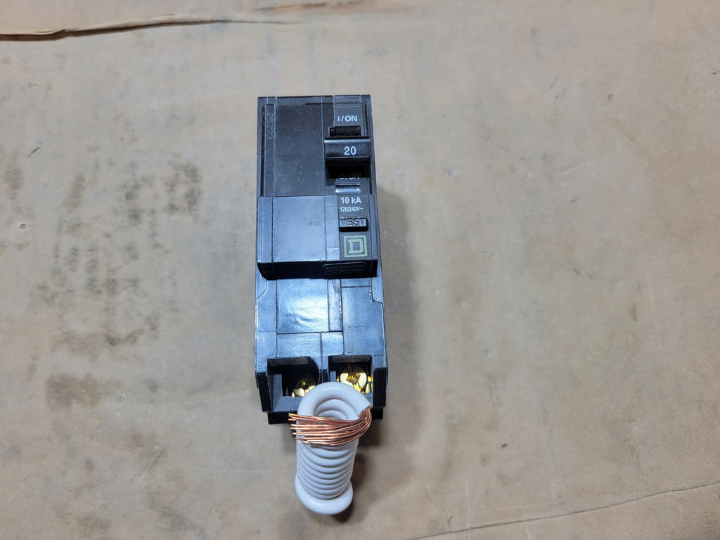 SQUARE D 20 Amp 120/240 Volts 2 Pole GFCI Circuit Breaker QOB220EPD