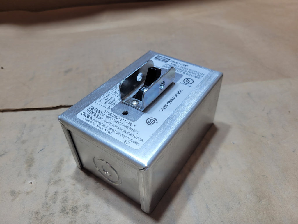 HUBBELL 30 Amp 600 Volts 2 Pole Manual Motor Disconnect HBL1372