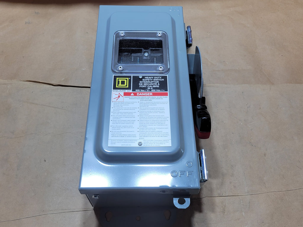 SQUARE D 30 Amp 600 Volt Non-Fusible Disconnect Switch CHU361AWK