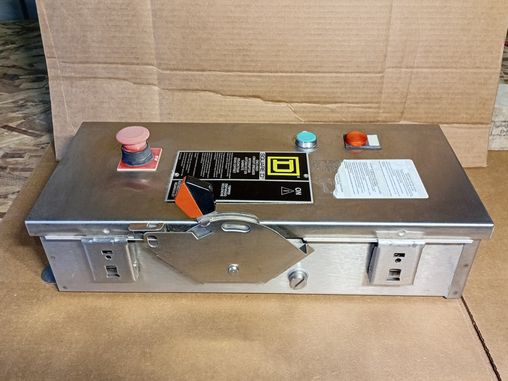 SQUARE D 20 Amp, 600 Volt, 3 Pole, Enclosed Circuit Breaker FAL36020 w/ Enclosure FA100DS