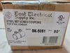 EAST ELECTRICAL SUPPLY INC. 1/2" Steel Set Screw Coupling SK-50S1 (Box of 50)
