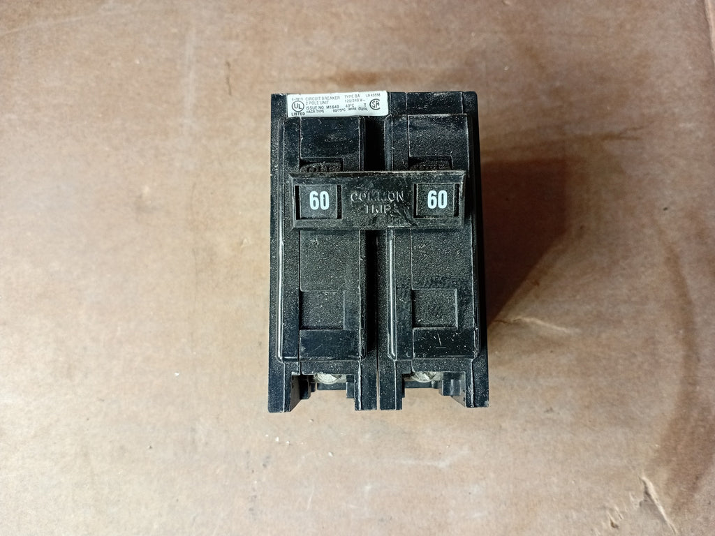 CUTLER-HAMMER 60 Amp, 2 Pole, 120/240 Volt Circuit Breaker BA260