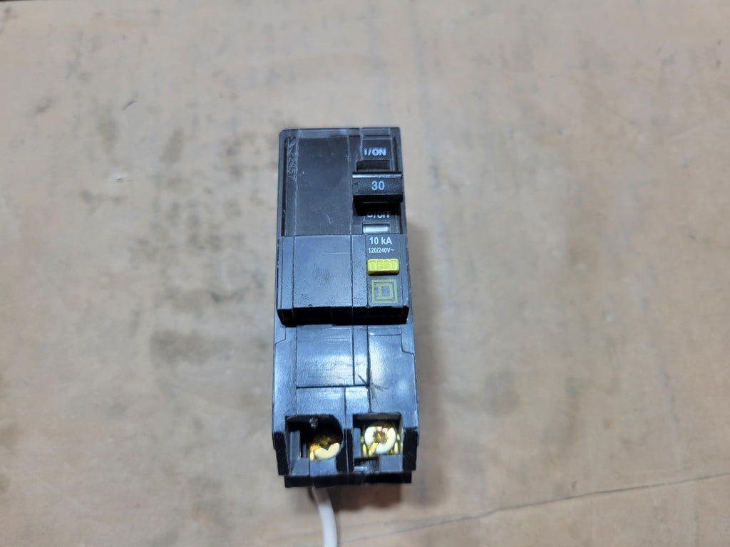 SQUARE D 30 Amp 120/240 Volts 2 Pole GFCI Circuit Breaker QOB230GFI