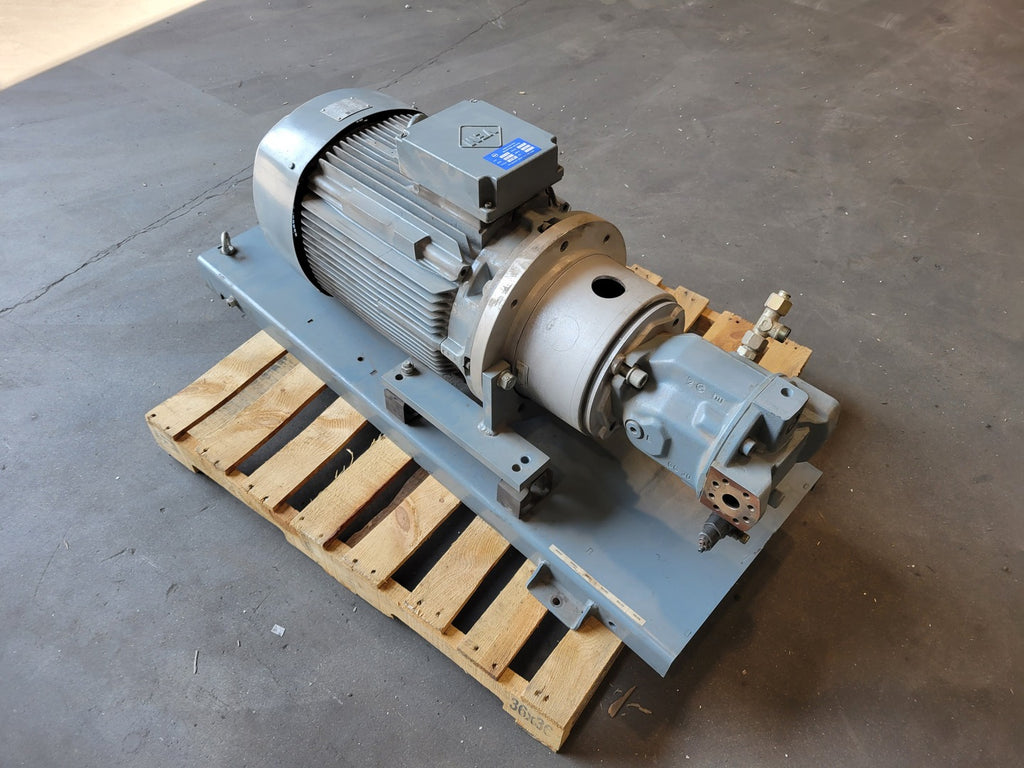 BRUENINGHAUS 30 hp Hydraulic Pump A10VSO 71 DFR1/31R-PPA12N00-SO405 w/ Motor
