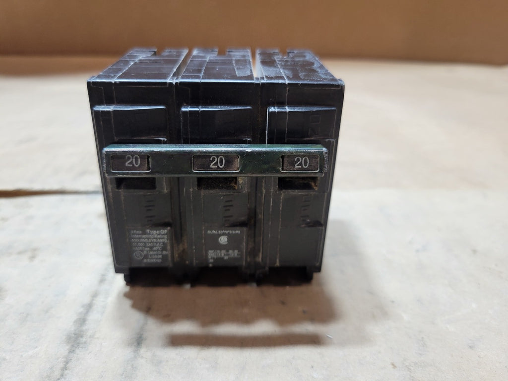 SIEMENS Q320 Type QP 20A 3-Pole Plug-In Thermal Magnetic Circuit Breaker 240V