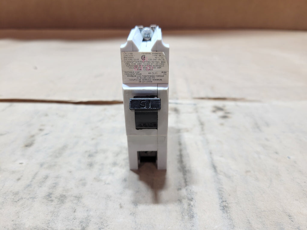 FEDERAL PIONEER NB115 Stab-Lok 15A 1-Pole Bolt-On Thermal Magnetic Circuit Breaker 120/240V 10kA