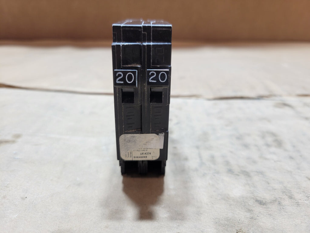 SIEMENS I-T-E Q2020 Type QT 20/20 Amp Tandem Plug-In Circuit Breaker 120/240V