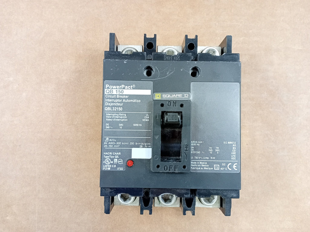 SQUARE D 150 Amp, 3 Pole, 240 Volt Circuit Breaker QBL32150