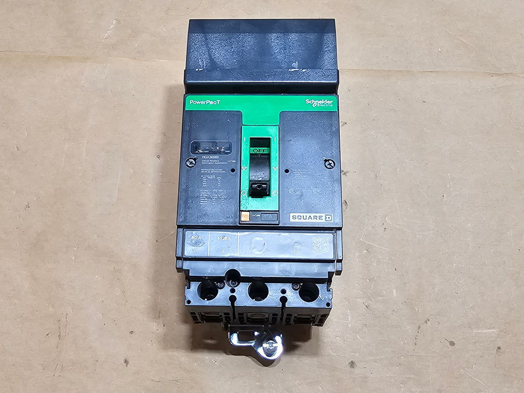 SCHNEIDER ELECTRIC HGA36080 PowerPacT HG 150 Circuit Breaker 80A, 3-Pole, 600VAC, I-Line