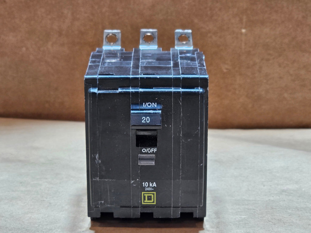 SQUARE D 20 Amp, 3 Pole, 240 Volts Circuit Breaker QOB320