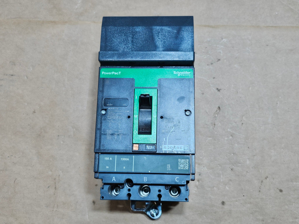 SCHNEIDER ELECTRIC HLA36150RP PowerPacT HL 150A 3-Pole 600V I-Line Current-Limiting Circuit Breaker