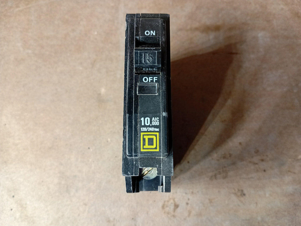 SQUARE D 15 Amp, 1 Pole, 120/240 Volts Circuit Breaker QOB115