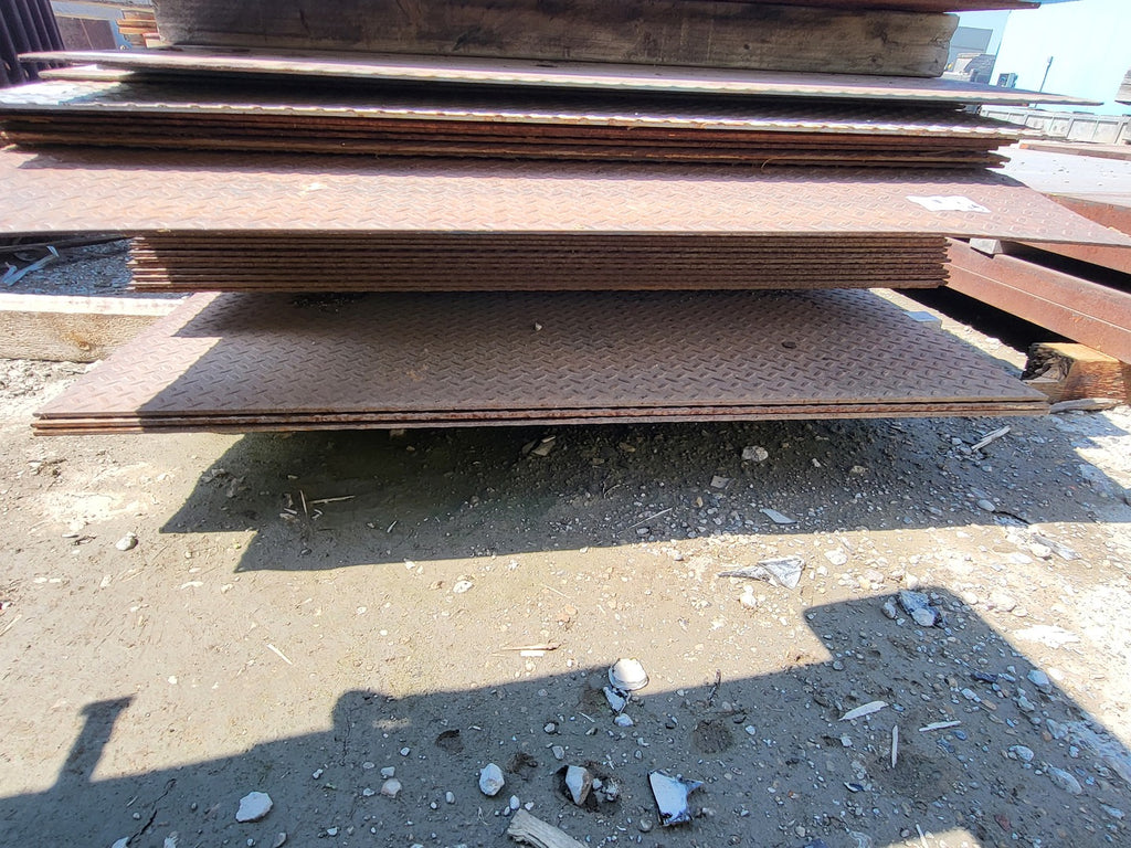 1/4" x 4' x 10' Steel Plate Diamond Floor Material