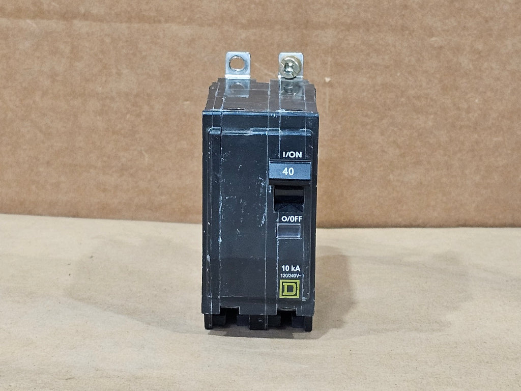 SQUARE D QO240 40A 2-Pole Plug-In Thermal Magnetic Circuit Breaker 120/240V 10kA