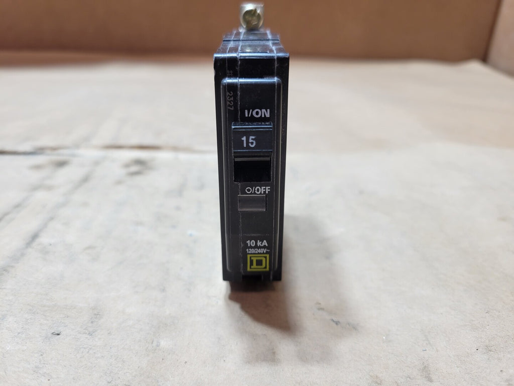 SQUARE D QOB115 15A 1-Pole Bolt-On Thermal Magnetic Circuit Breaker 120/240V 10kA