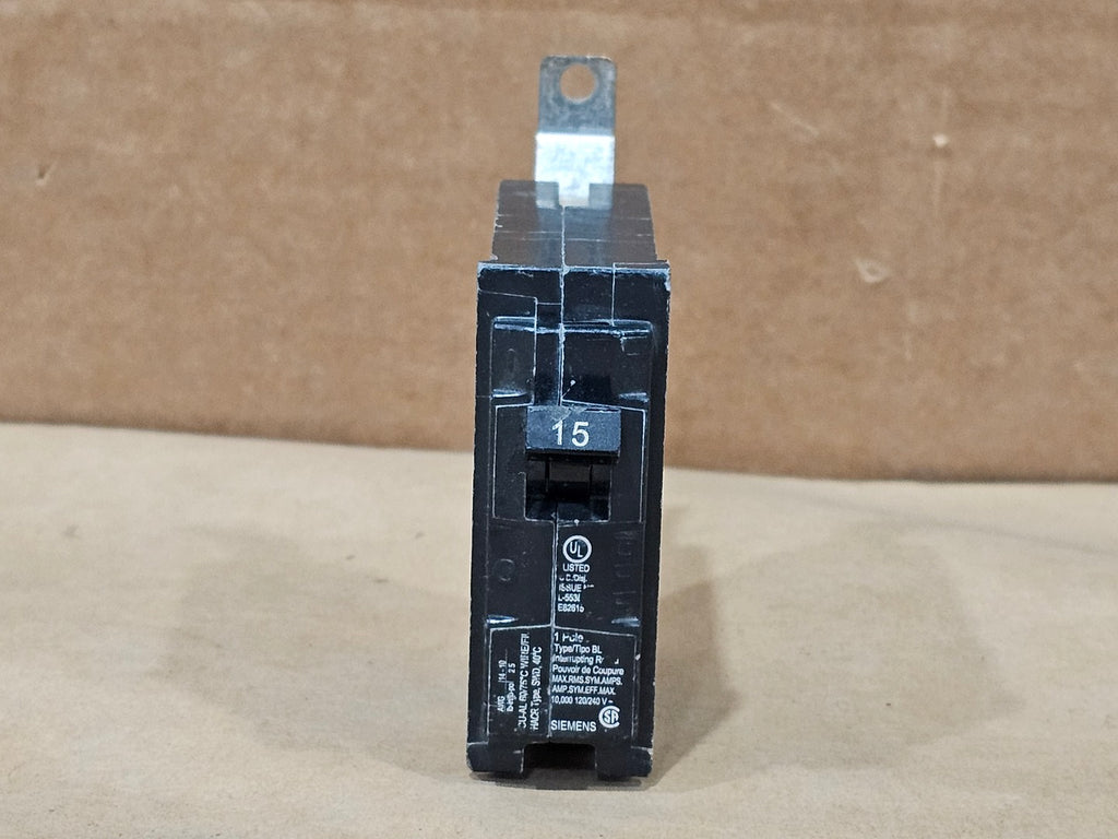 SIEMENS B115 Type BL 15A 1-Pole Bolt-On Thermal Magnetic Circuit Breaker 120/240VAC
